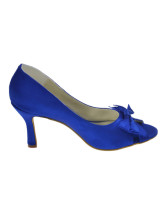 blue satin pumps wedding
