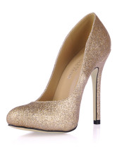 pointed toe gold pumps