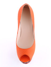 chaussure talon orange