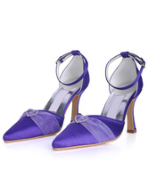 purple wedding pumps