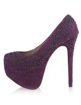 purple spike heels