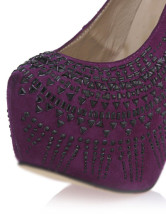 purple spike heels