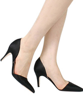 Solid Color Pointy Toe Low Heel Pumps for Women