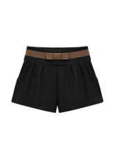 Popular Bow Solid Color Uniform Cloth Woman's Shorts - Milanoo.com