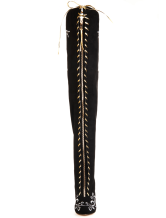 over the knee black pointed boots