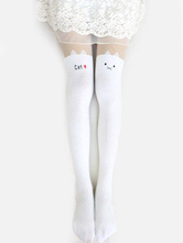 Unique Harajuku Cat Pattern Nylon Lolita Socks 