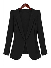 Beautiful V-Neck Long Sleeves Polyester Woman's Blazer - Milanoo.com