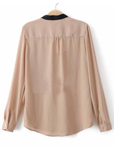 khaki chiffon blouse