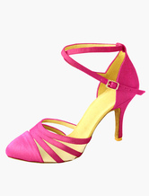 Мода указал ног шпильках пятки лодыжки ремень атласная профессиональный латинского обувь 