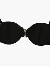 Black Zipper Underwire Bikini Swimsuit - Milanoo.com