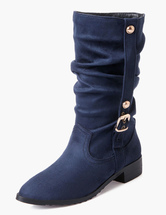 bottes mi mollet plates