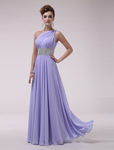 One-Shoulder Bridesmaid Dress With Beaded