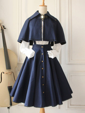 Mantello vittoriano con regressione incrociata in stile militare vintage Lolita gotico