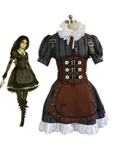 Halloween Alice: Devoluciones de locura Alicia Steampunk Dress del Faux Leather 