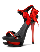 Piattaforma Sexy scarpe tacco alto sandali tacco alto sandali 5 7 pollici Open Toe contrasto colore donna