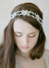 Bridal Flower Headband Wedding Headpieces Rhinestone Tiara ( 43 Cm X 5 Cm)