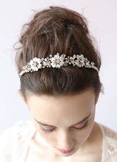Rhinestone Headpiece Chain Bridal Wedding Hair Band Tiara( 39 Cm X 3 Cm)