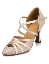 Обувь для танцев с шампанским Женская обувь Peep Criss Cross High Heel для танцев Латинская обувь для танцев