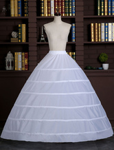 White Wedding Petticoat Ball Gown Slip 1 Tier Bridal Hoop Skirt