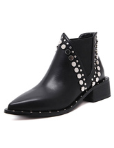 block heel pointed toe booties