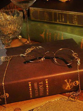 Lolitashow Steampunk Lolita lunettes Vintage longues chaînes engins accessoires de costumes Lolita rétro déco