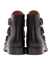 chunky biker boots with buckles