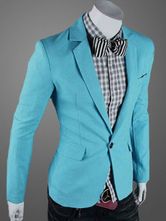 Green Casual Blazer Notch Collar Spring Jacket One Button Blazer For