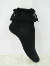 Lolitashow Lovely Lolita Ankle Socks Lace Trim