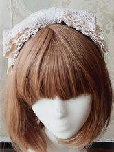 Acessórios de cabelo chique Hairband laço branco Lolita