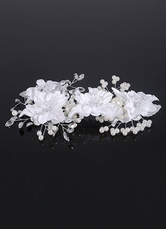 White Wedding Headpieces Rhinestones Crystal Head Flower Bridal Hair Accessories
