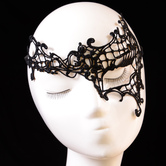 Sexy Schnüren Maske mit verstellbarem Design in Schwarz Spitze für Ball mit Spitzen und Augenklappe 