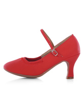 Beliebte Latein Runde Spitze Schuhe aus in Rot