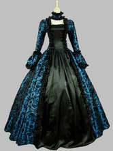 Ballkleid Viktorianisches Kleid Rokoko Barock Spitze Rüschen Marie Antoinette Lange Ärmel Vintage Partykleider Halloween