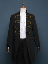 Calças pretas do Dia das Bruxas do Halloween do traje do vintage barroco com parte superior