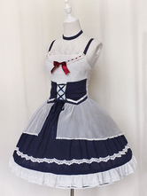 Classic Lolita JSK Jumper Skirt Neverland Ruffles Pleated Chiffon Two ...
