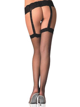 Women Black Stocking Lace Cut Out Bedroom Lingerie