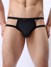 Black Sexy Panties Men Underwear Strappy Cut Out Brief Lingerie
