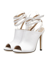 white slingback heels open toe