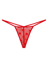 Sexy Red Thong 2024 Heart Nylon T Espalda
