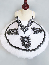 Carnevale Ballerina Dress Gilrs Latin Dance Costume bambini pizzo pieghettato tutu abiti da ballo Halloween