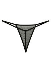 Sexy black thong nylon sheer t volta para as mulheres
