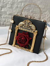 Lolita Handbag Flower Pearl PU Lolita Chain Bag