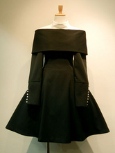 Gothic Lolita OP Платье Two Tone Pleated Button Lolita One Piece Dress