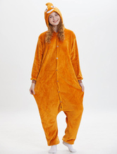 Costume Holloween Pigiama Kigurumi Pigiama Cacca Emoji Tute unisex in flanella arancione con cappuccio Animal Sleepwear per adulti Halloween