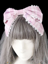 Doux Lolita Coiffure Infanta Maiden Room Dentelle Trim Bow Imprimer Lolita Accessoire de Cheveux