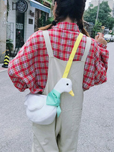 Süße Lolita Tasche Ente Design Farbe Block Cord Lolita Umhängetasche