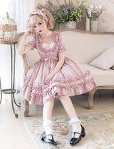 Sweet Lolita OP Платье Ruffle Bow Платье из хлопка Lolita One Piece Dress