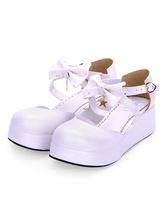 Zapatos Sweet Lolita Bow Starlet Strappy PU Lolita Flatform Shoes