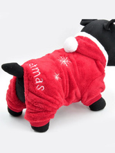 犬 クリスマス コスチューム ジャンプスーツ 猫 サンタ クロース レッド ペット服