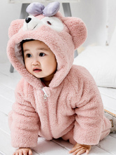 ベビー着ぐるみパジャマ　ピンク　猫　動物着　アングリーバード　ジャンプスー　連体服　赤ちゃん　赤ん坊　仮装　防寒服